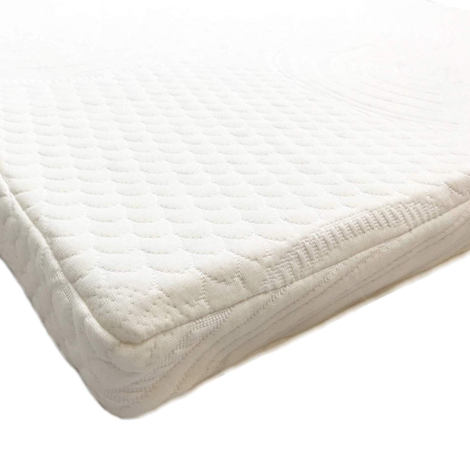 ORGANIC TEXTILES 6 Natural Latex Mattress Topper with Premium Organic Cotton Cover Queen Medium