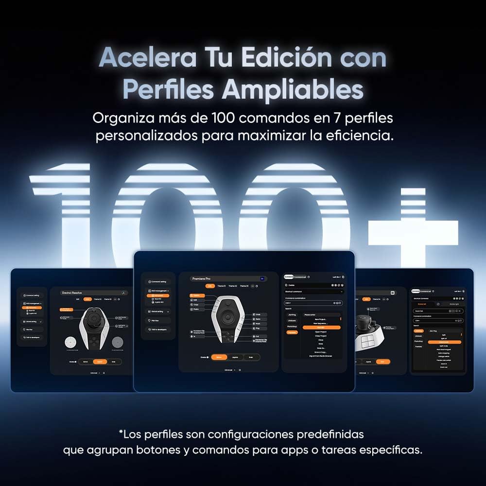 XPPen Pilot Pro - Consola de Edición de Vídeo y Fotografía, Controlador de Joystick Creativa Bluetooth, Uso con Photoshop, Lightroom, Premiere, Davinci, Capcut y más, para Windows/macOS