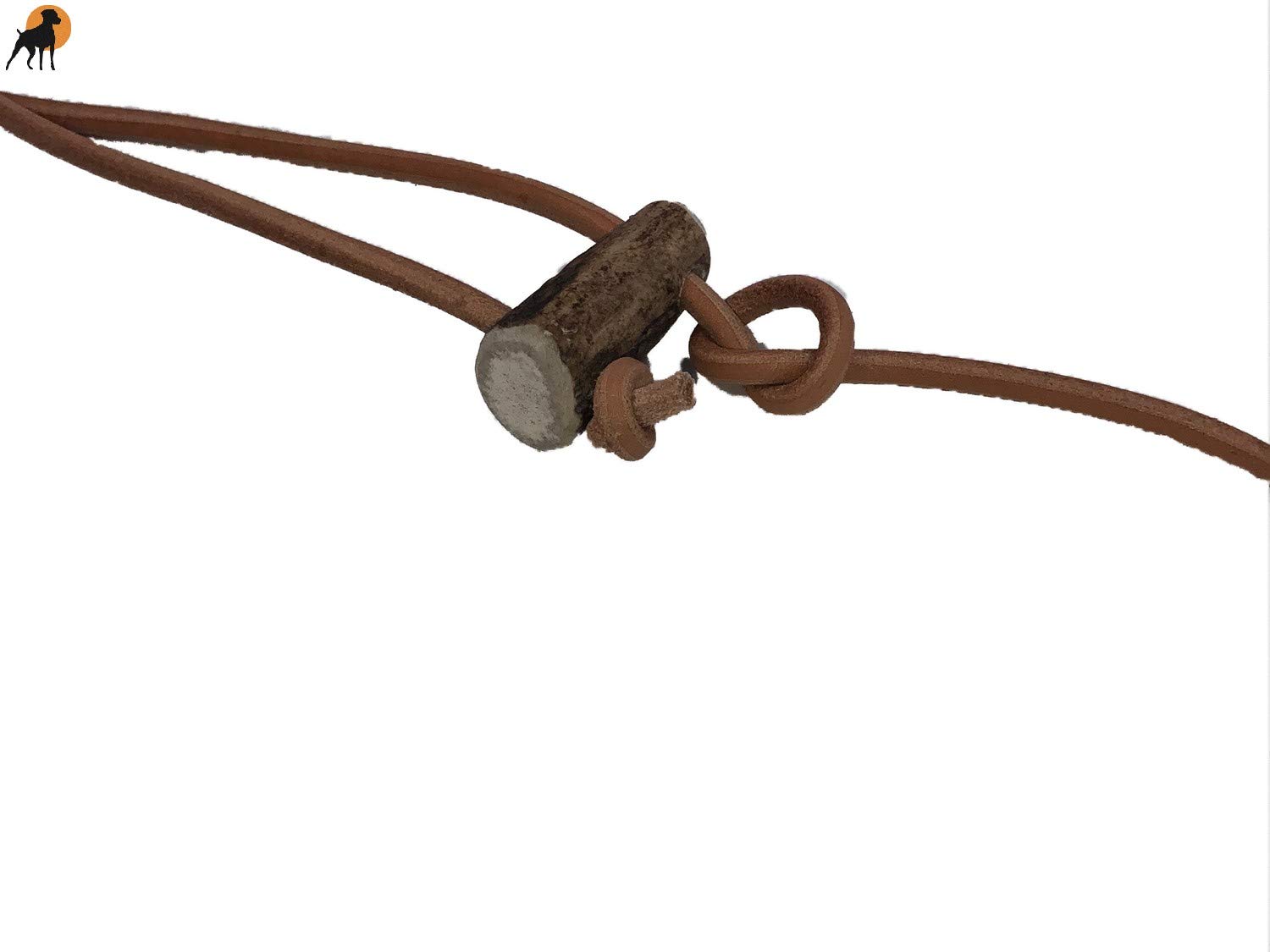 Lautlose Jagdleine Flüsterleine Retrieverleine aus Rundleder 6mm x ca. 320cm Natur