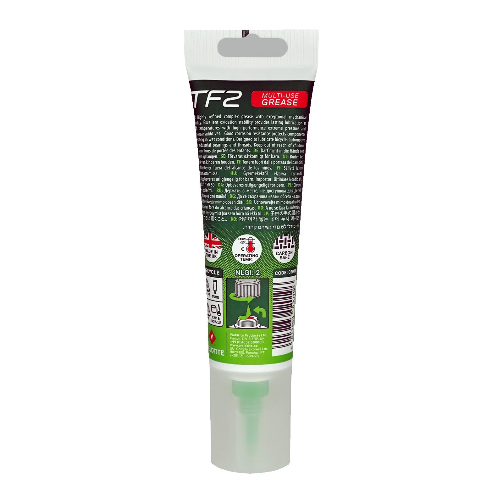 WELDTITE Grasso multiuso per bici (125 ml) - Ideale per serie sterzo, movimenti centrali, mozzi, pedali e sistemi di sospensione