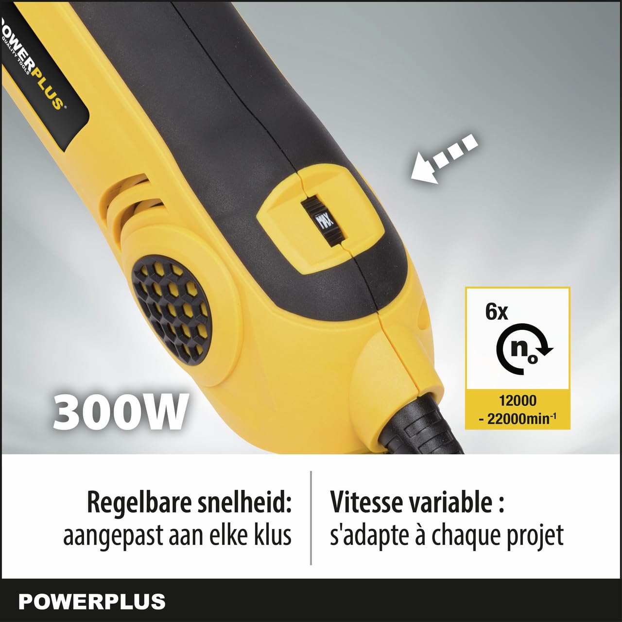 POWERPLUS POWX0490 - Levigatrice triangolare 300 W