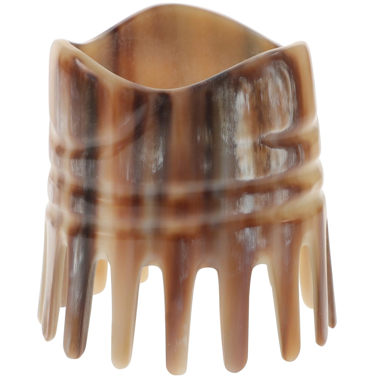 Natural Horn Comb Scalp Portable Massage Hair Smoothing Comb GuaSha Tool for Girls Ladies Men