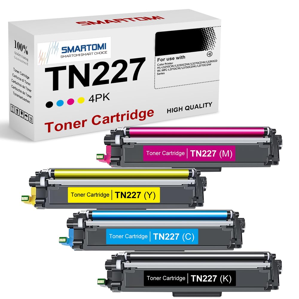 SMARTOMI TN247 TN243 Toner Compatibile per Brother TN247 TN-247 TN243 TN-243 per Brother HL-L3210CW HL-L3230CDW HL-L3270CDW MFC-L3730CDN MFC-L3770CDW MFC-L3750CDW DCP-L3550CDW MFC-L3710CW DCP-L3510CDW
