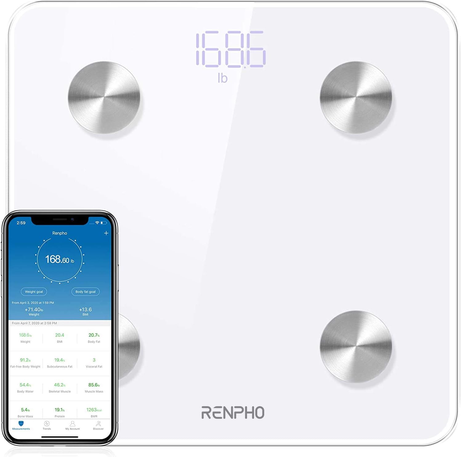RENPHO-Smart-Body-Fat-Scale-Bluetooth-Digital-Bathroom-Scales