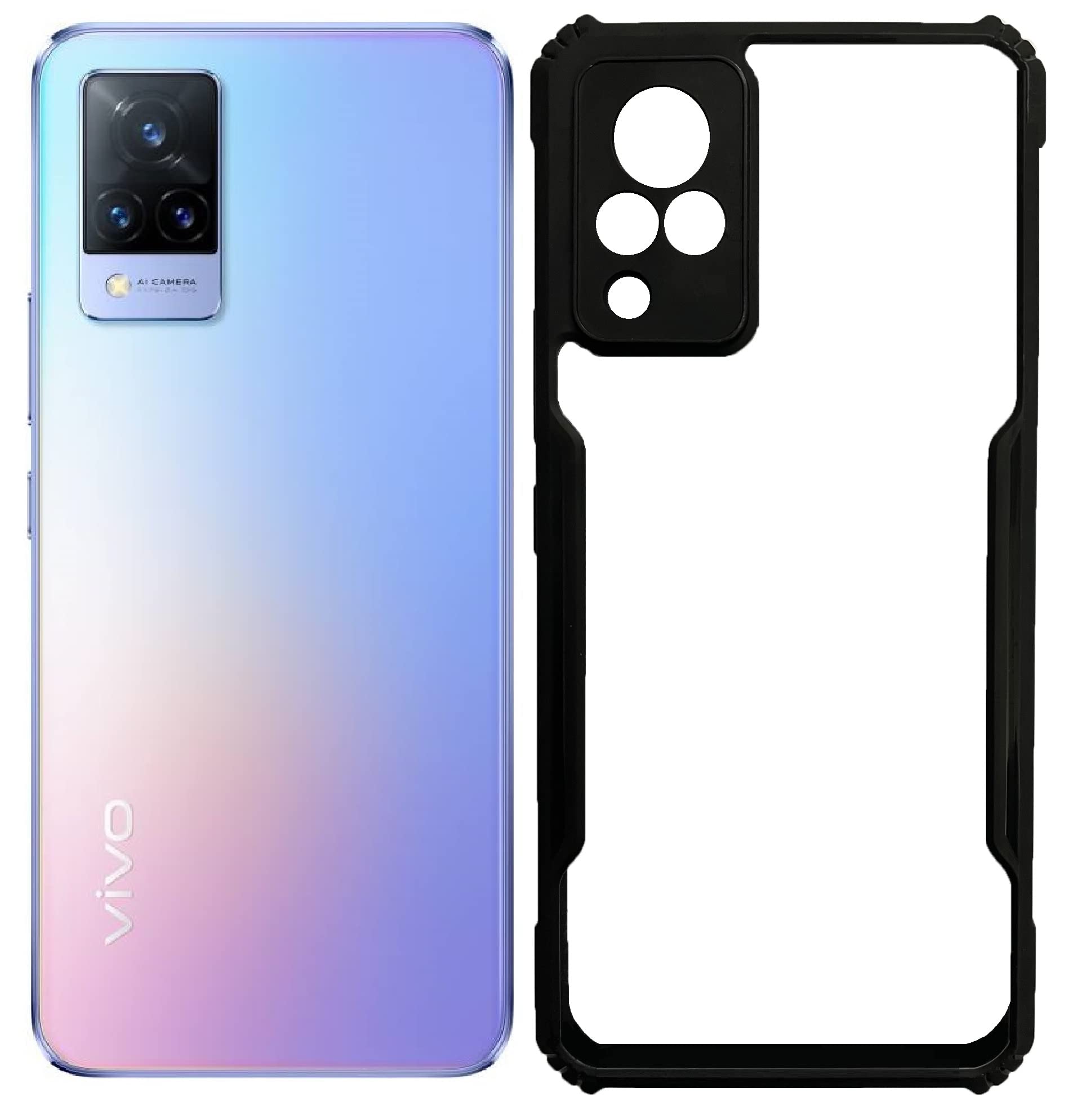 Carrywrap Synthetic Rubber Transparent Hard Back Cover Case For Vivo V21 5G (B0BJ765MST) Amazon Price History, Amazon Price Tracker
