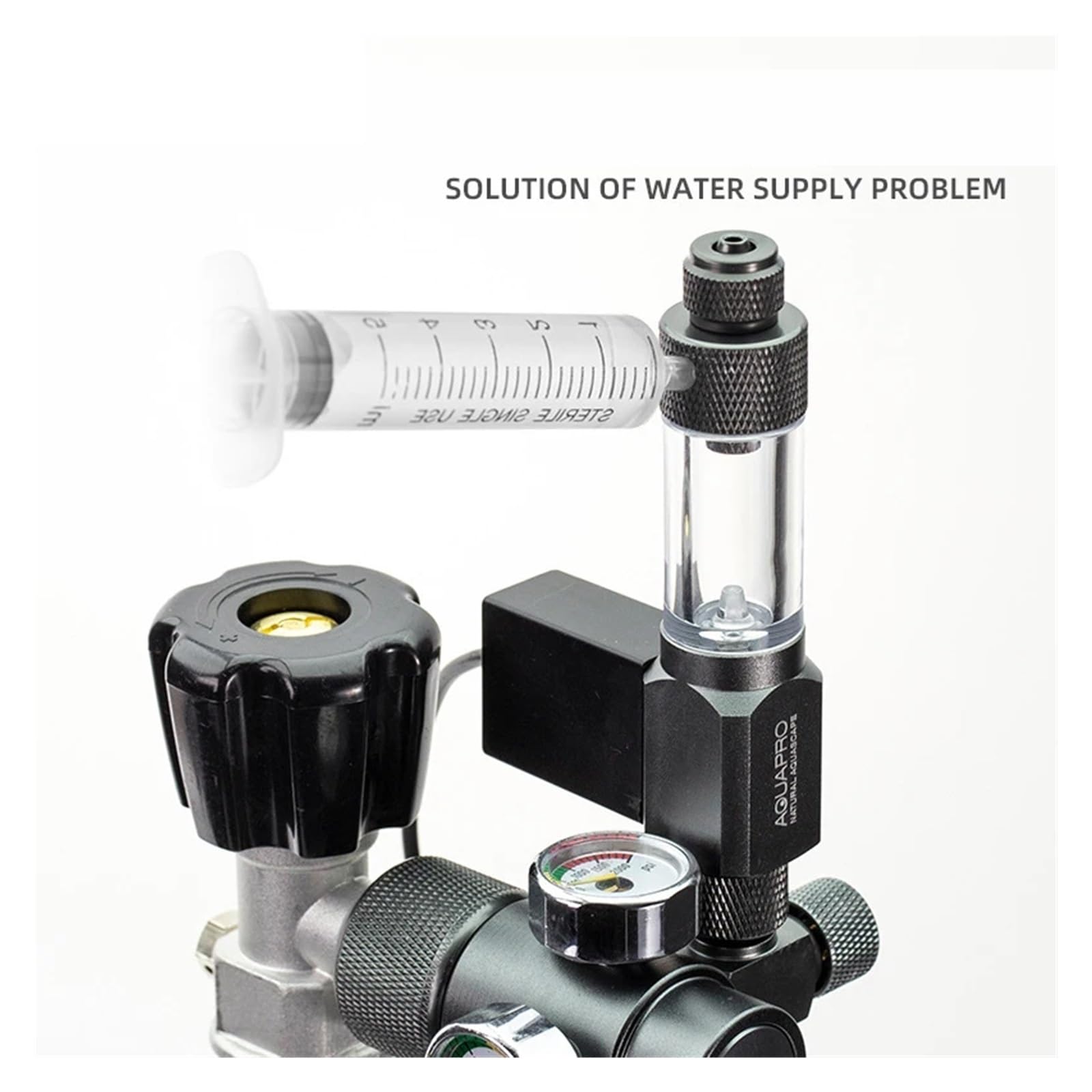 Aquarium Co2 Regulator Mini System Carbon Dioxide Reducer Cylinder Solenoid Valve Accessories Fish Tank Fishbowl Supplies Plants(Yellow)