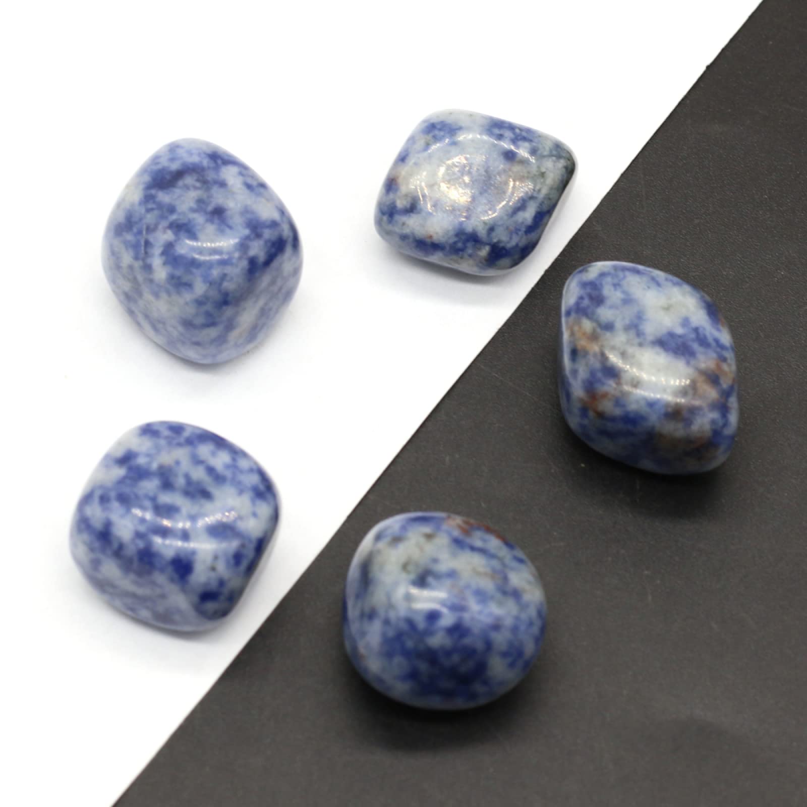 Amazon.co.jp: 5 個天然石不規則な形状のドットブルークリスタルホーム