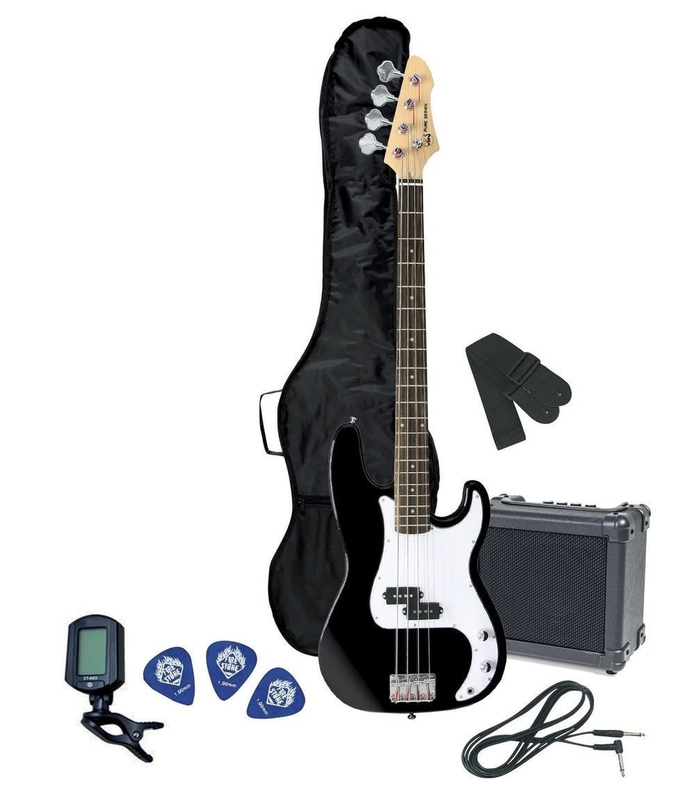 PURE GEWA E-Bass Pack black RCB-100 incl. amp, gig bag, tuner, strap, cable, picks