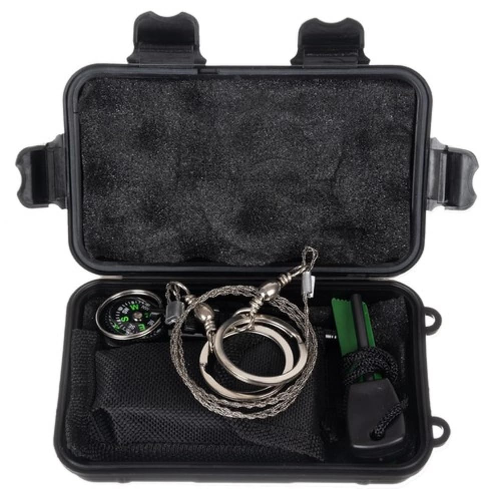 Kit d'urgence militaire de survie, kit de survie, multiset, kit de survie, situations d'urgence, kit tactique d'extérieur, 7-1 paquet (coffret inclus)
