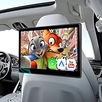 CAMECHO Tragbarer-Auto-Kopfstützen-Videoplayer,Monitor mit 10.1 Zoll IPS HD Touchscreen unterstützt Carplay/Android Auto Super Link Bluetooth FM,Type-C/USB Plug&Play+64G TF-Karte