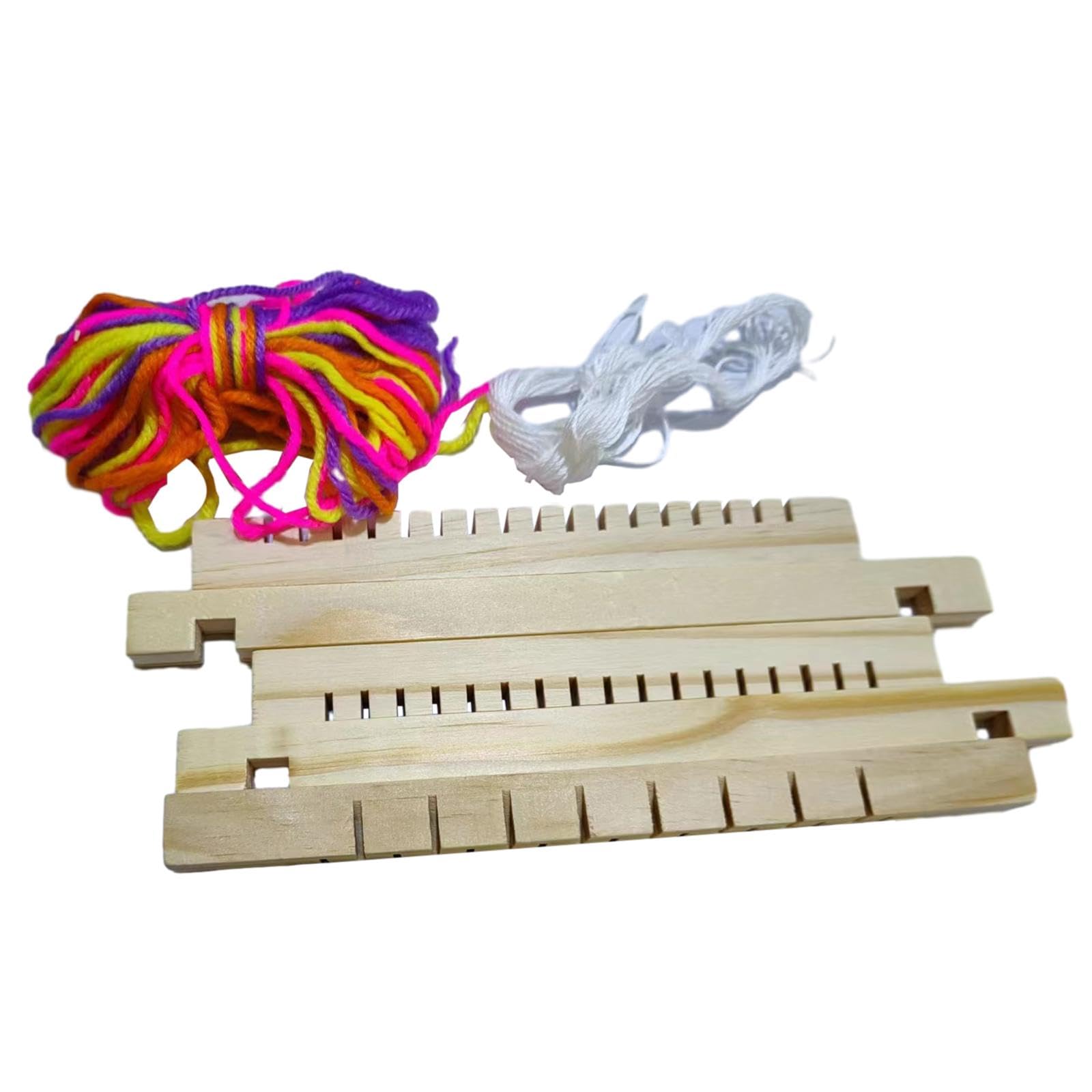 Kids Wooden Weaving Loom Multifunctional Loom Sewing Machine for Girls Women-image-26