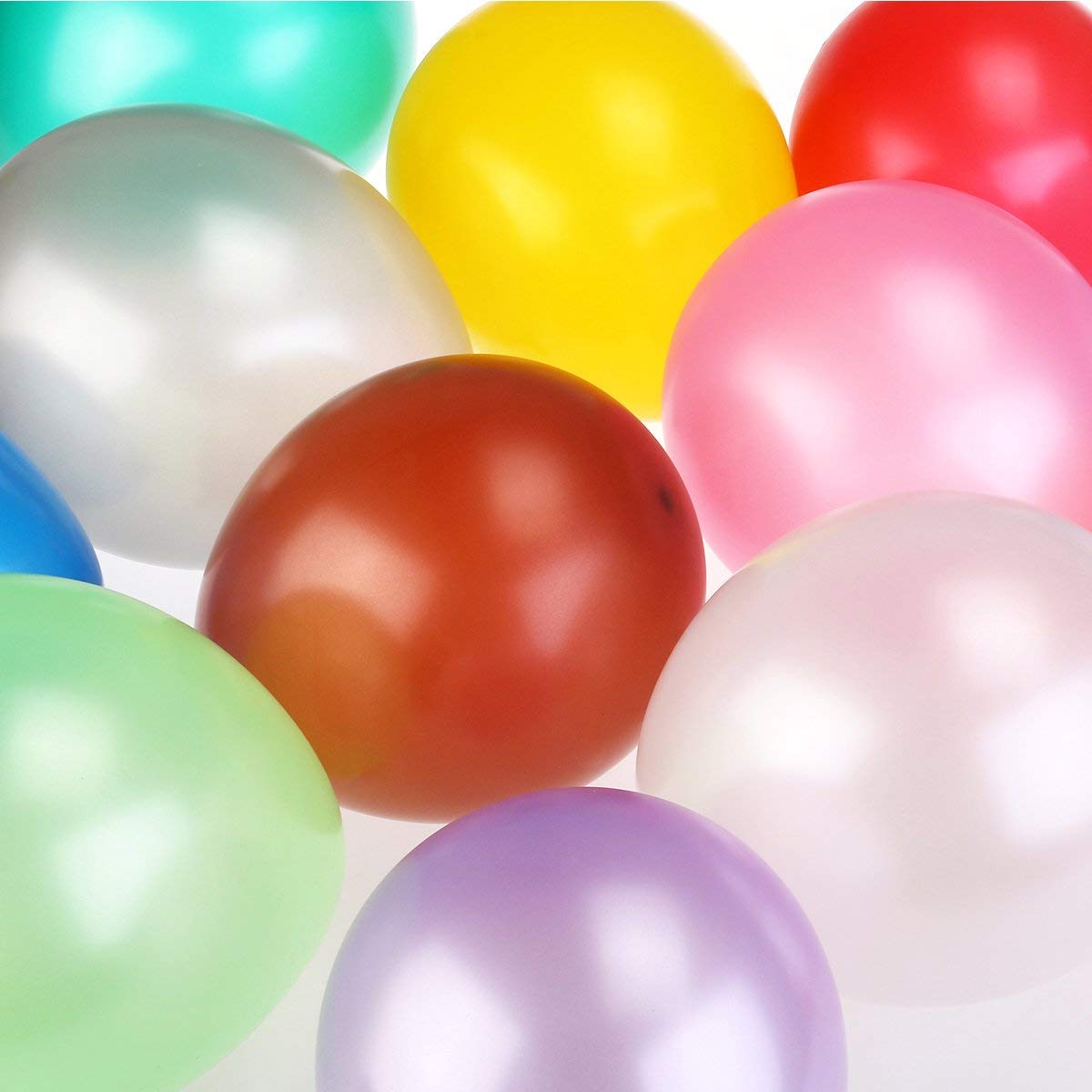 Balloonistics 10 Inch HD Metallic Shiny Balloons for Birthday Decoration, Decoration for Weddings, Engagement, Baby Shower, 1st Birthday, Anniversary, Birthday Party (Pack of 50) (Multi Color) - Image 2 thumbnail