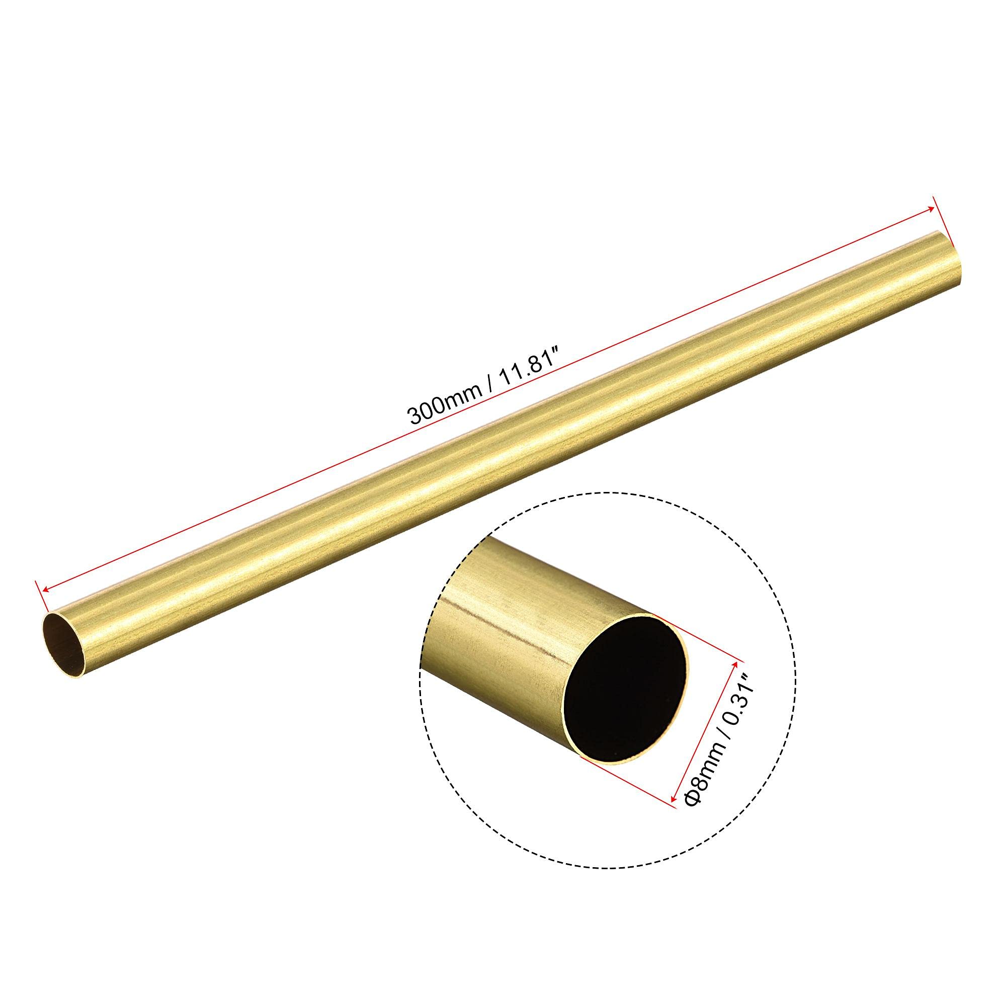 300mm Polierrohr Sourcing Map 4 Stück 304 Edelstahl Rundrohr – 4 Mm , 0,5 Mm Wandstärke, 300 Mm Länge, Poliert