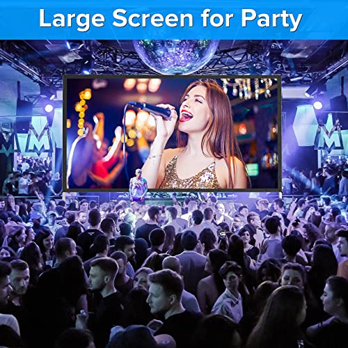 Image of Projector Screen 150 inch, 3-Layers PVC Projector Screen with Stand