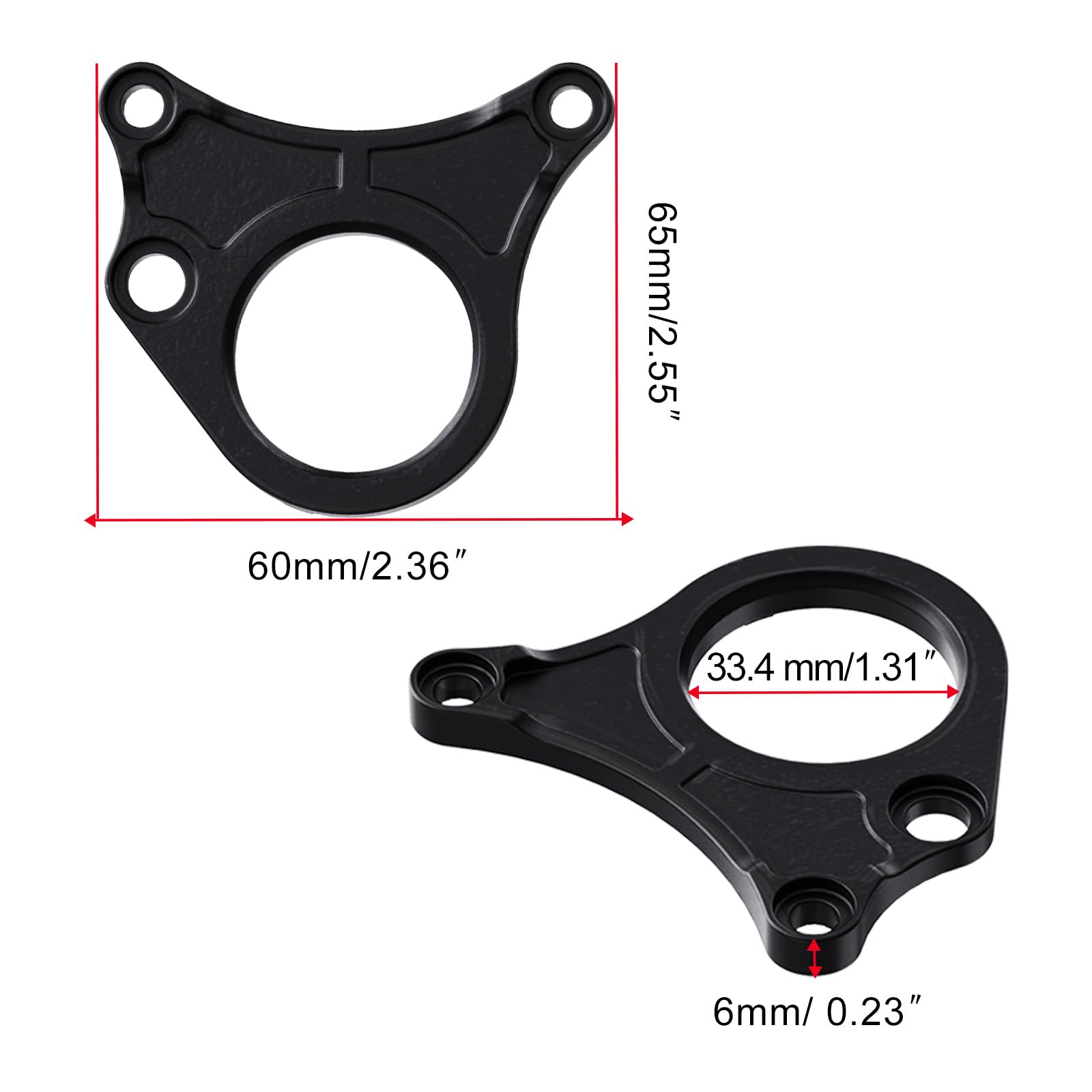 BAFANG BBS-HD Mid Drive Motor Mounting Bracket - Steel Frame Mount, Black