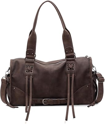 Women Leather Large Tote Bag Y2k Going Out Purse Vintage City Bag Trendy Streetwear Grunge 2000s Designer Handbags