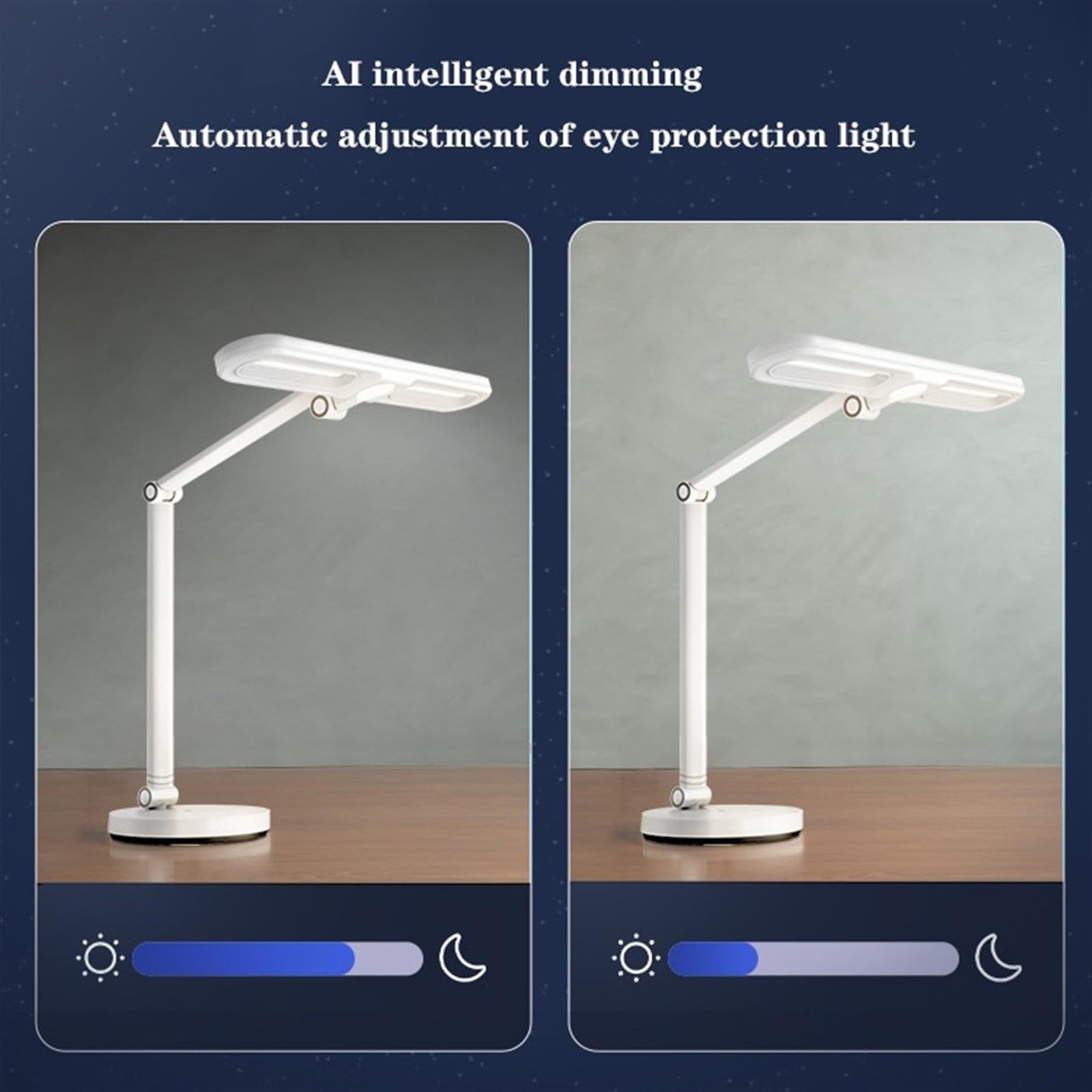 Lampada da Scrivania Lampada da scrivania a LED con doppia sorgente luminosa, lampada da scrivania con protezione degli occhi ad oscuramento automatico, timer di spegnimento automatico/luce notturna d