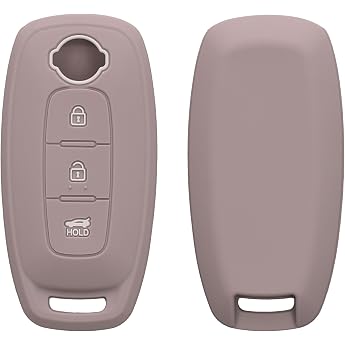 kwmobile Key Case for Nissan 3-Button Ariya B6 B9 X-Trail T33 Qashqai Case - Silicone Car Key Cover - Key Protection Case in Purple Cloud