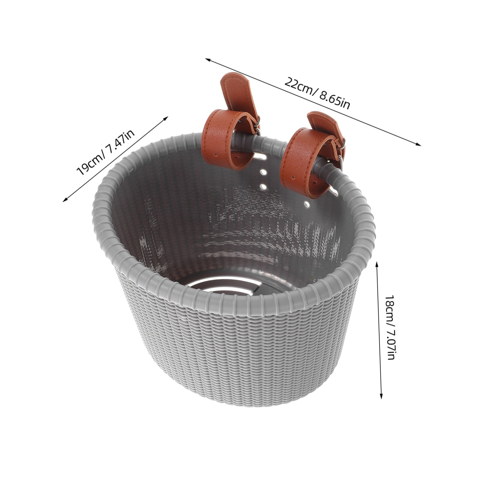 Bicycle Front Storage Basket Convenient Plastic Container with Fixed Strap for Bicycles and Scooters for Carrying School Bags and Essentials Versatile Design