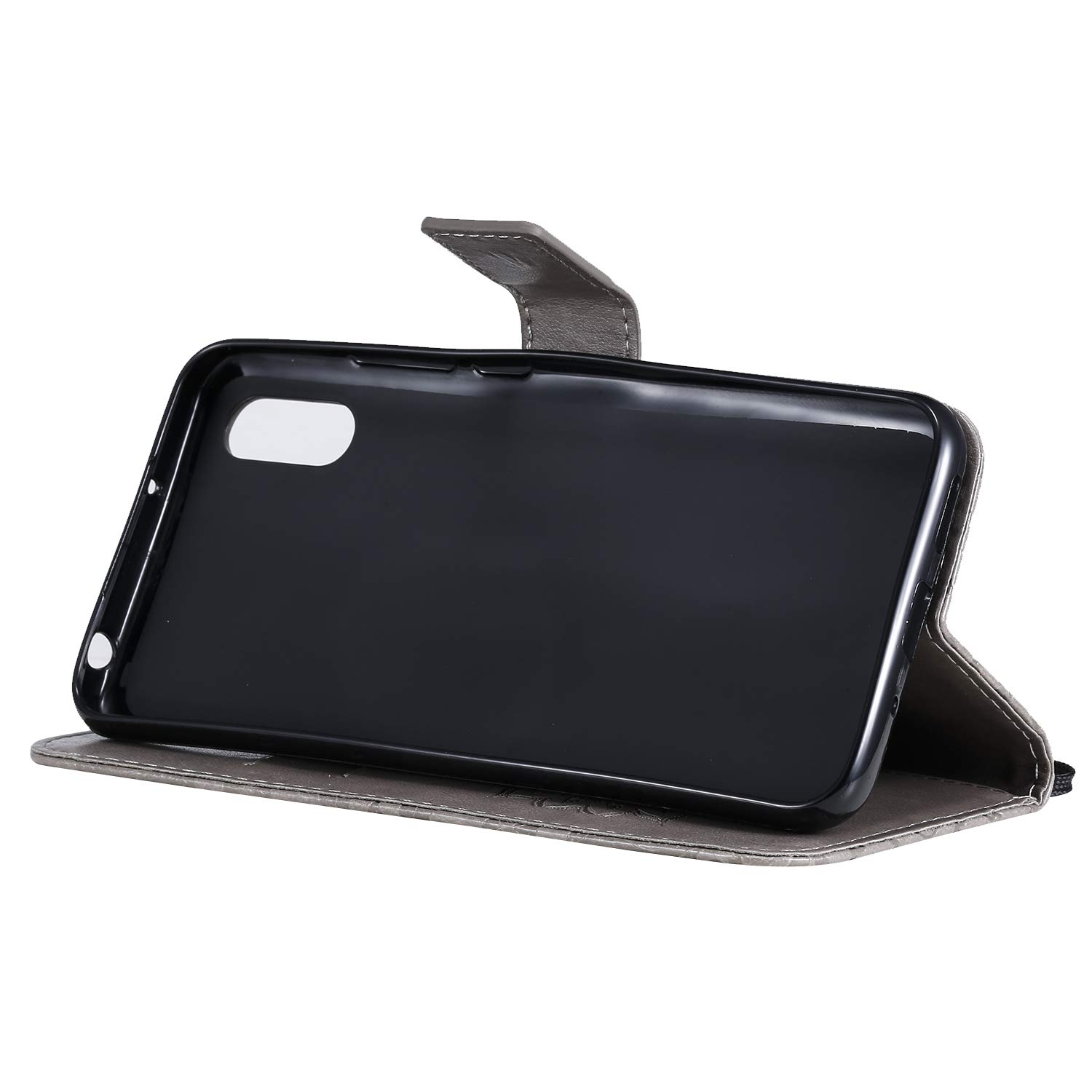 Grandoin Custodia per Xiaomi Redmi 9A, Magnetico Flip Case Portafoglio con Disegni Creativi in Pelle PU, Slot per Schede e Protettiva TPU Silicone Posteriore (Gatto 1