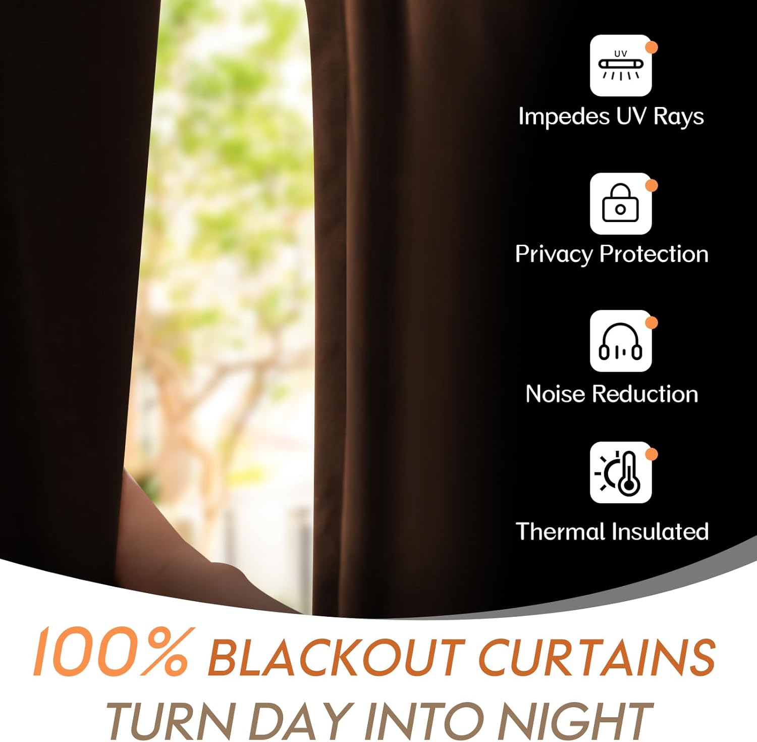 Dreaming Casa 100% Blackout Curtains 84 Inches Long, Amber Golden Velvet Room Darkening Window Drapes Thermal Insulated Soft Luxury Rod Pocket & Back Tab Curtains for Bedroom, 2 Panels, 52" W x 84" L