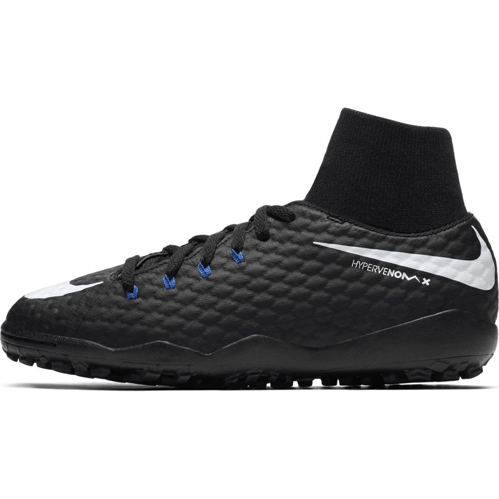 NIKE JR Hypervenomx Phelon 3 DF TF - Zapatillas de fútbol Sala, Unisex Infantil