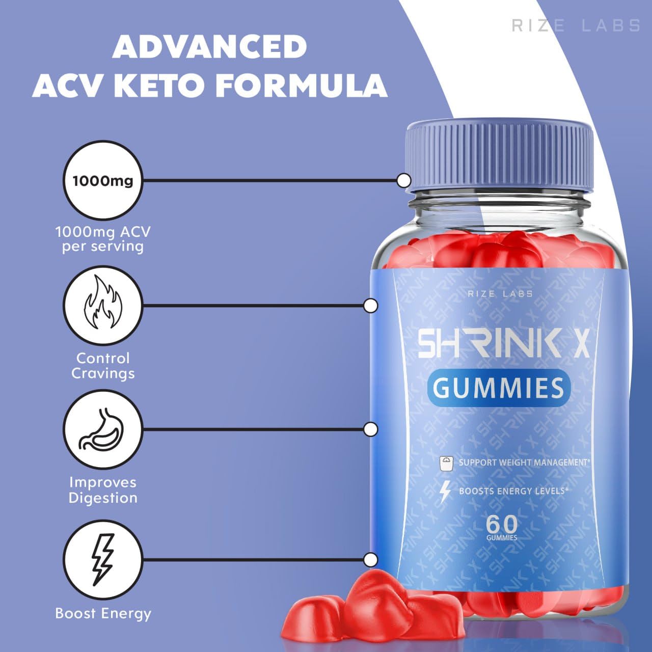 Amazon.com: rize labs Shrink X - Shrink X Gummies Weight Loss