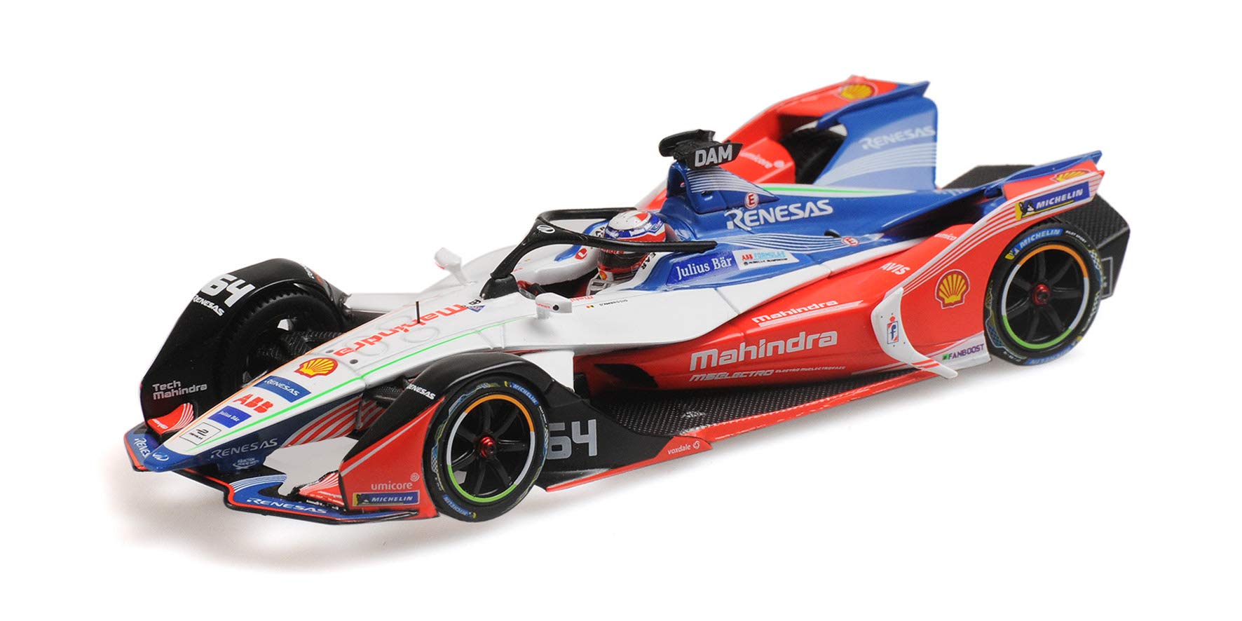 paul's model art gmbh Minichamps 414180064 - Formula E Season 5 Mahindra Racing Jerome D'Ambrosio - Scala 1/43 - Modello da Collezione