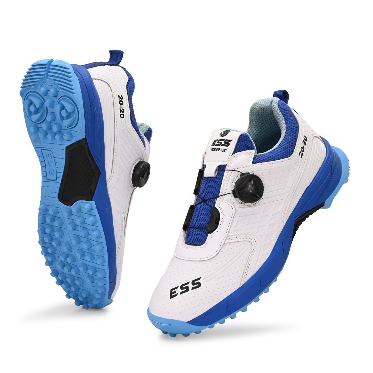Buy AASHRAY ESS Gen-X Easy Go Cricket Rubber Spikes Shoes, White