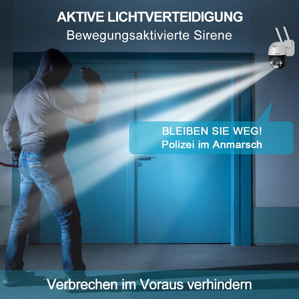 GENBOLT 2K 3G/4G LTE Überwachungskamera Aussen mit SIM Karte | Verkabelt, Ohne WLAN,PoE 24/7 kontinuierliche Aufzeichnung, Farb-Nachtsicht, Auto-Tracking, Menschenerkennung