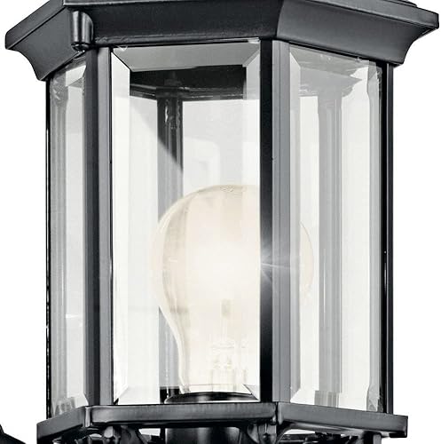 Vista 10 de Kichler Chesapeake - Lámpara de pared para exteriores de 17 pulgadas en color blanco, 1 luz exterior para porche, aplique de pared costero