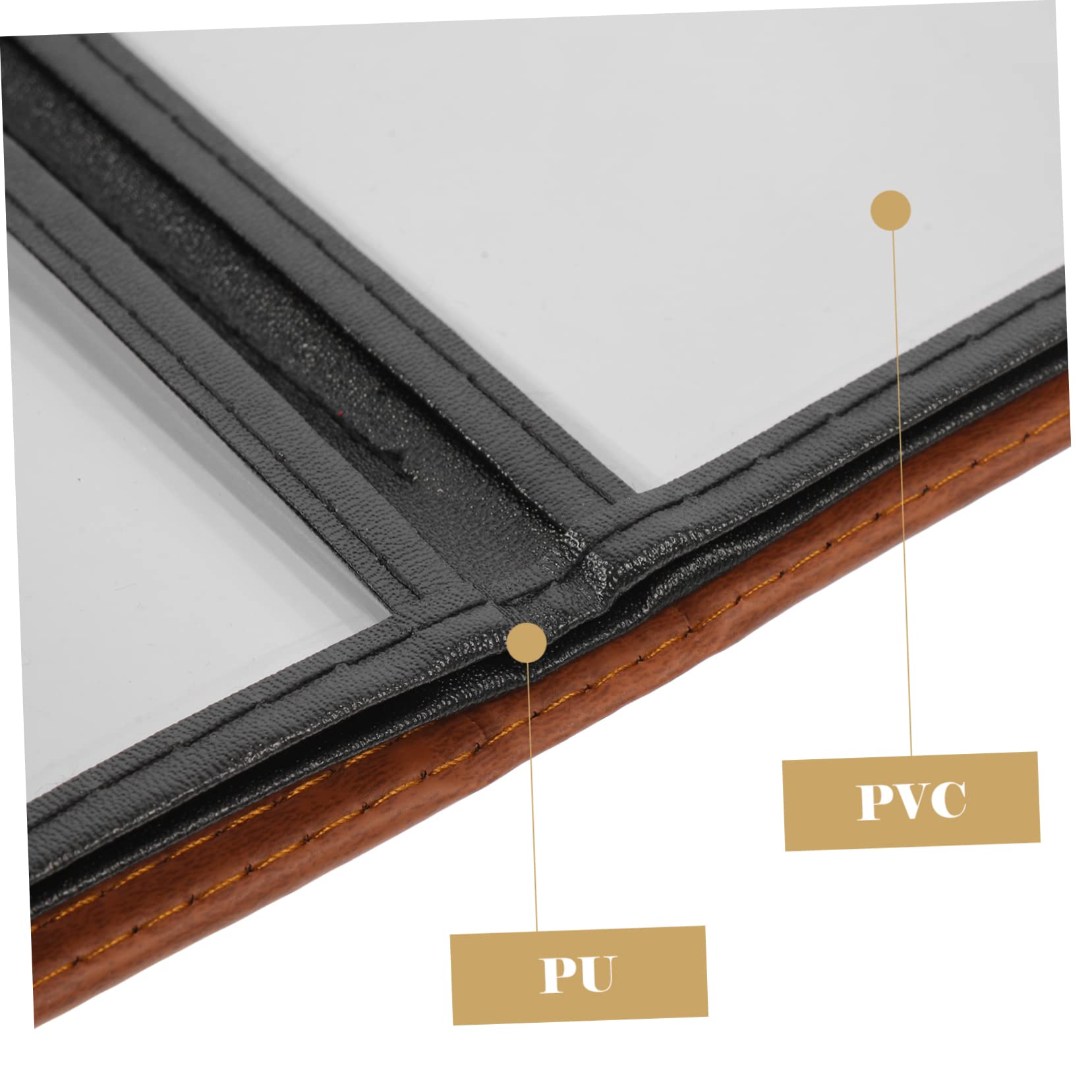 Mikikit 2 Piezas Funda Transparente para Menú de Restaurante de PVC Flexible Carpeta Reutilizable para Menú Soporte Resistente para Bares y