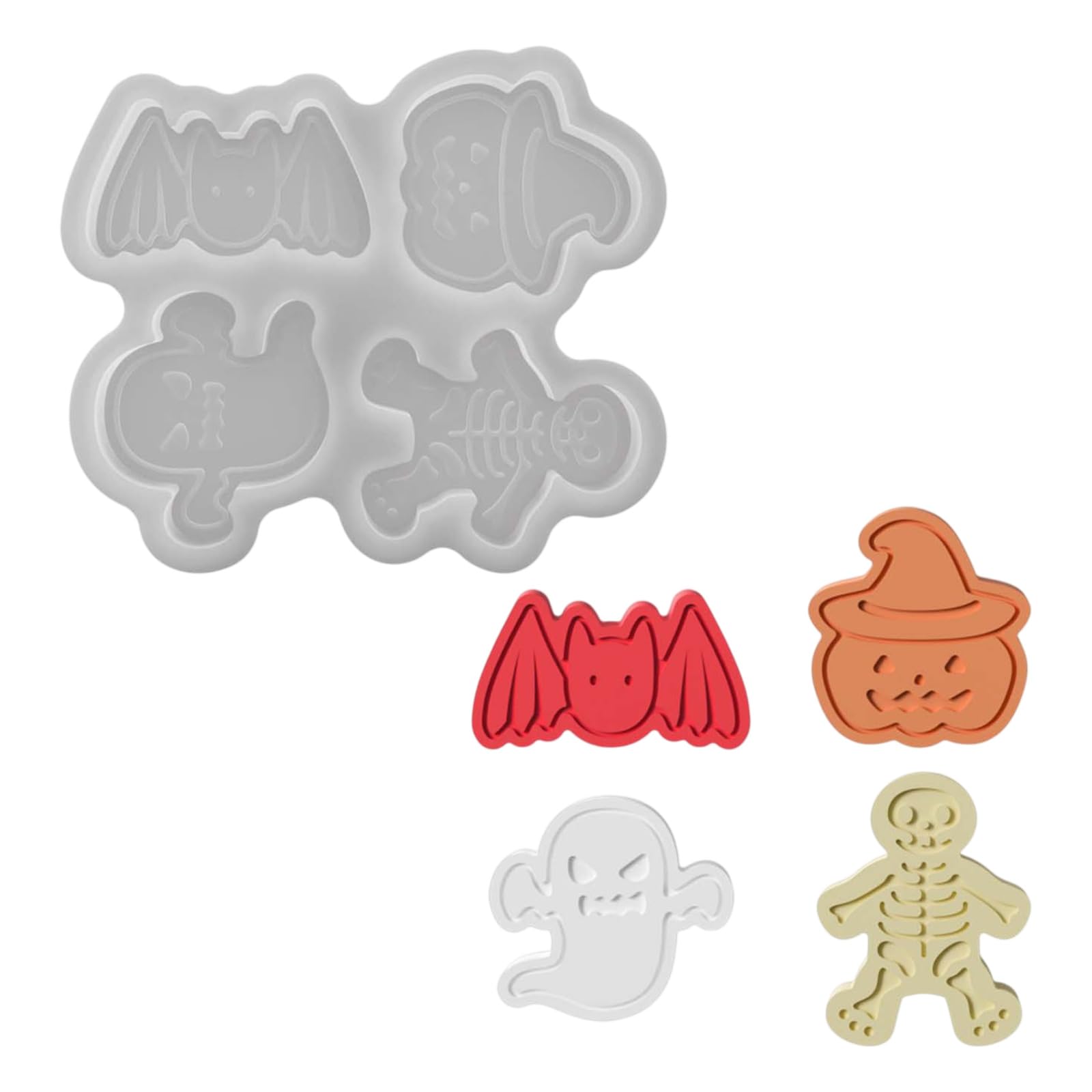 Apglsxy Multicolor Halloween Themed Silicone Making Set For Creative Soap And Resin Craft Projects Halloween