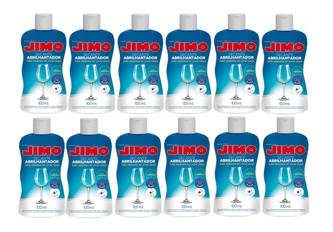 Kit 12 Un Secante Abrilhantador 100ml Para Lava-Louças
