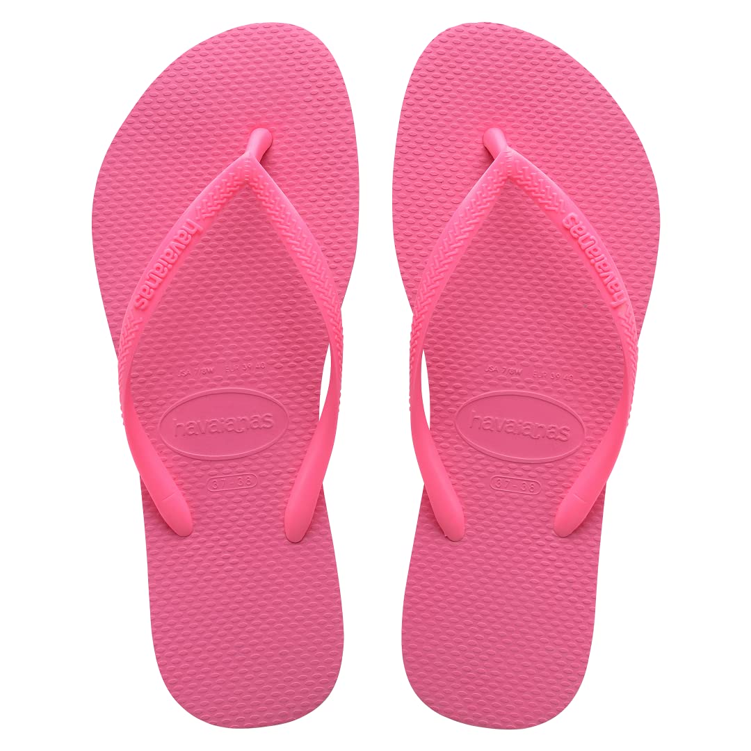 Havaianas Women's Slim Flip Flops - Spring and Summer Pool Sandals for Women - Crystal Rose, 11/12W - 9/10M