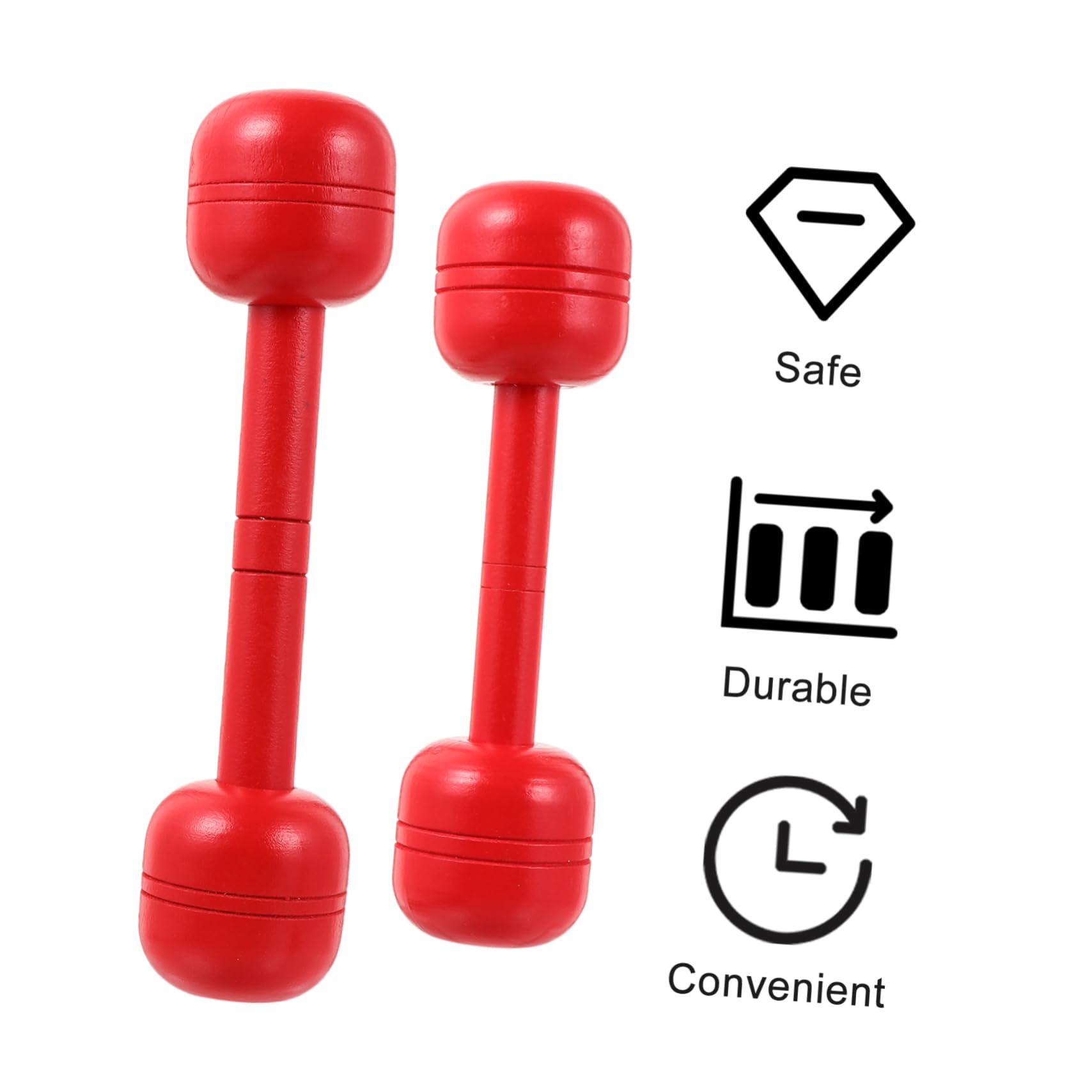 HONMEET 2pcs Wooden Dumbbells for Barbell for Indoor Fitness for Kindergarten Primary School Age Promotes Arm Strength Coordination