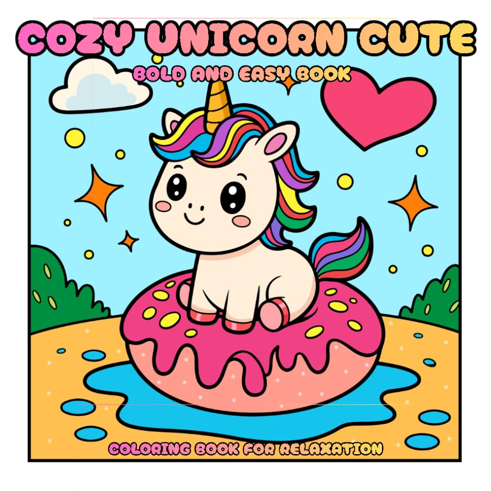 Cozy Unicorn Cute (Cozy Coloring Book)