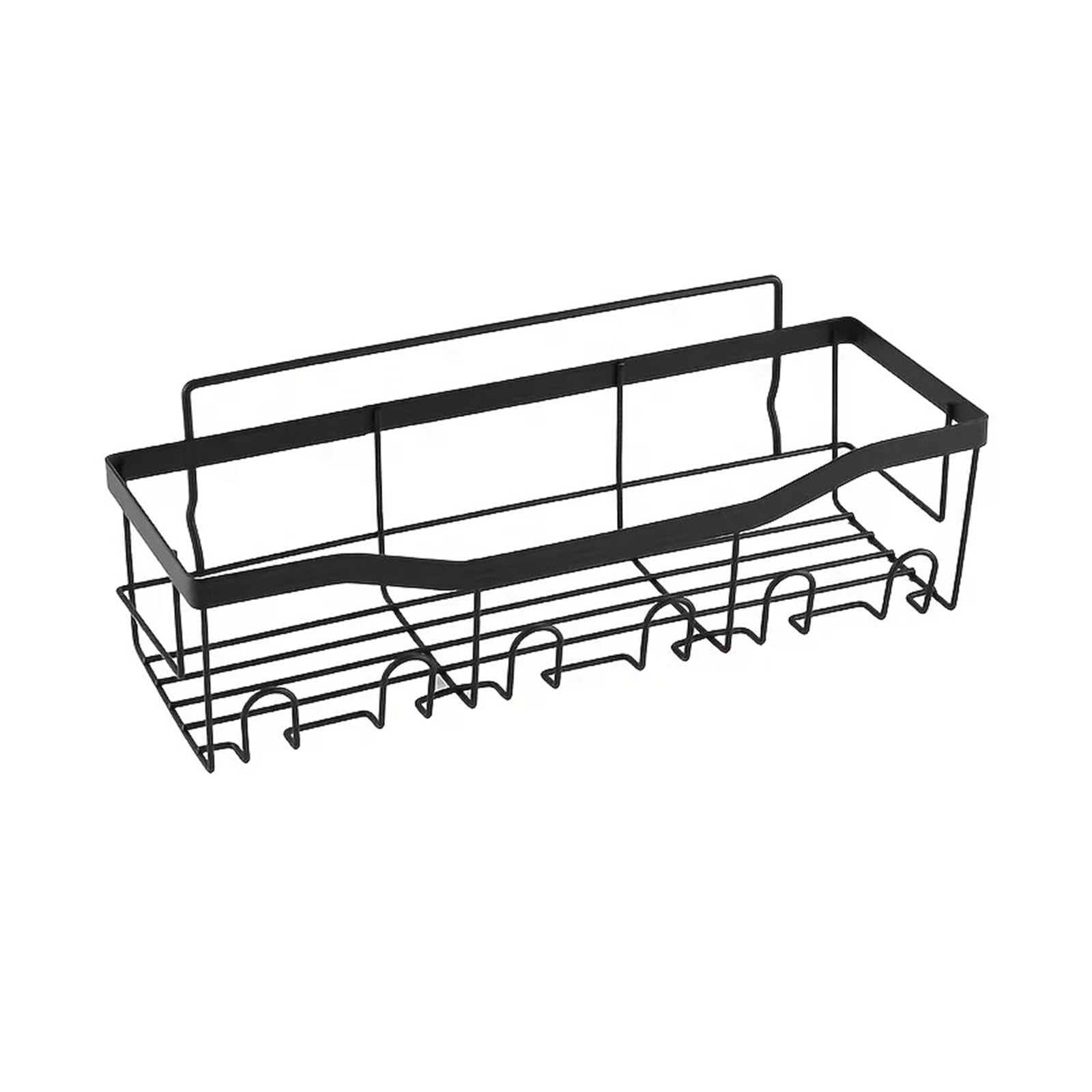LKFHRGY 2 Pcs Stainless Steel Shower Caddy - Bathroom Organizers Black Wall Rack Baskets Adhesives Mounted Bins Containers