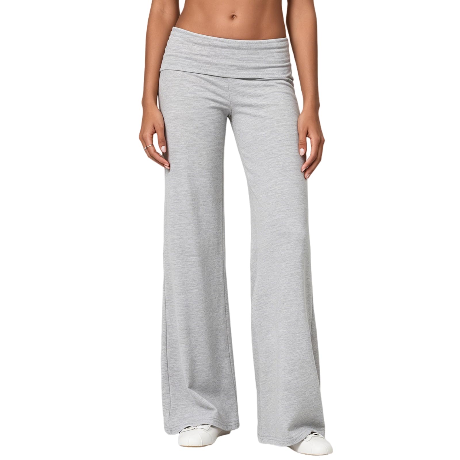 Photo 1 of Qmlyev Women's Wide Leg Sweatpants - Gray, Size M