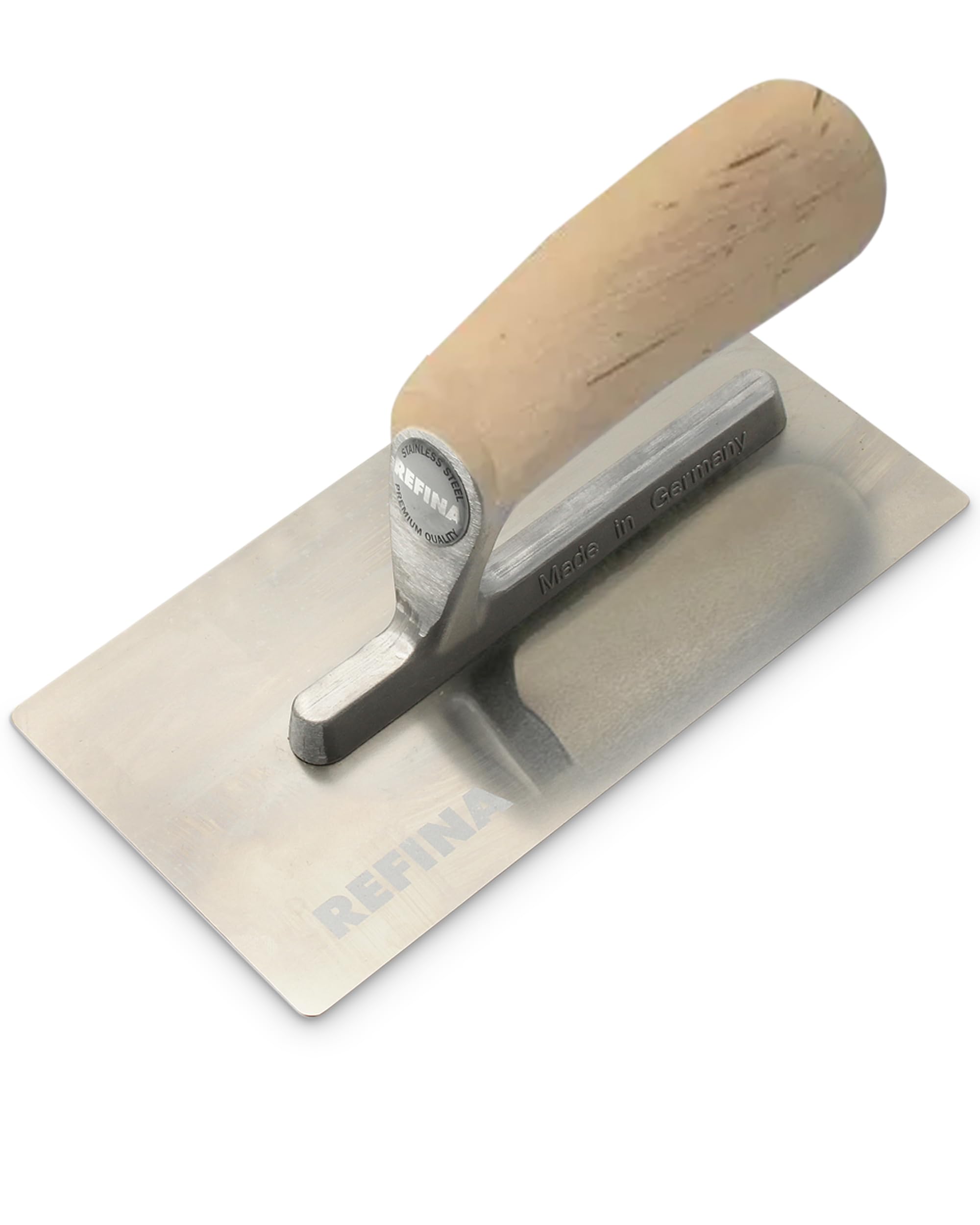 REFINA FINATEX Flex Midget Plastering Trowel for Tight Spaces - 8 x 3" (200 x 80mm) Plasterers w/ 0.4mm Stainless Steel Blade & Ergonomic Handle - Applying, Smoothing & Finishing Trowel โ image 1