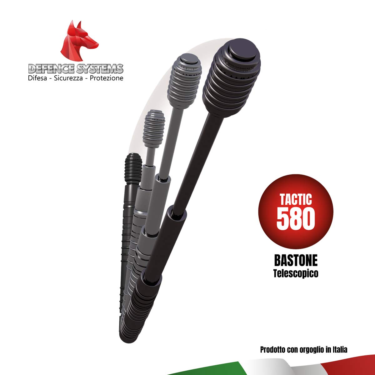 DEFENCE BASTONE TACTIC AUTODIFESSE 580 CM.58