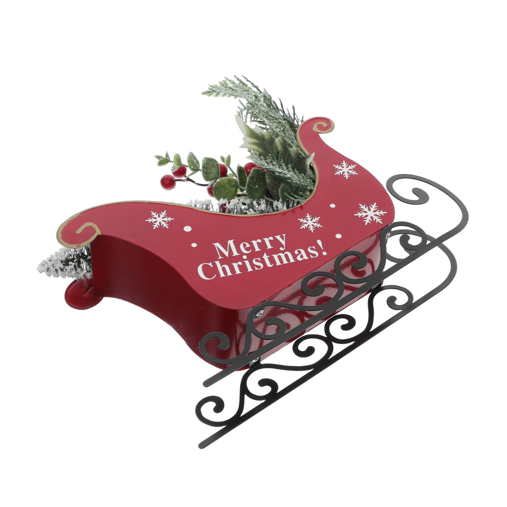 Decoración Mesa Navidad de Hierro Ornamentación Navideña para Interior Centro de Mesa Festivo Hogar