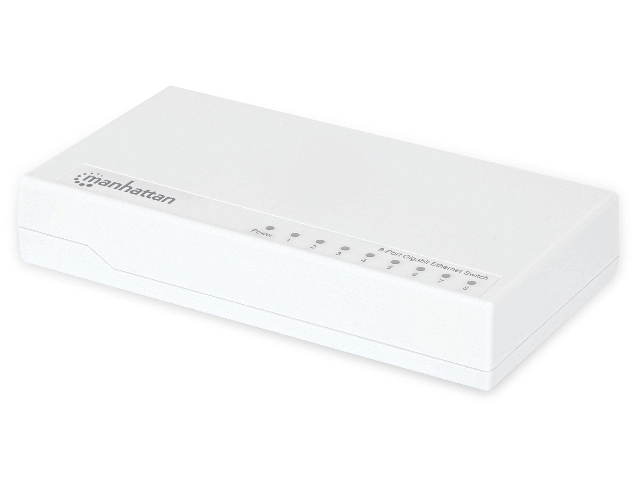 Manhattan Commutateur Gigabit Ethernet 8 Ports (boîtier en Plastique, Format de Bureau, IEEE 802.3az (Energy Efficient Ethernet)) Blanc 560702