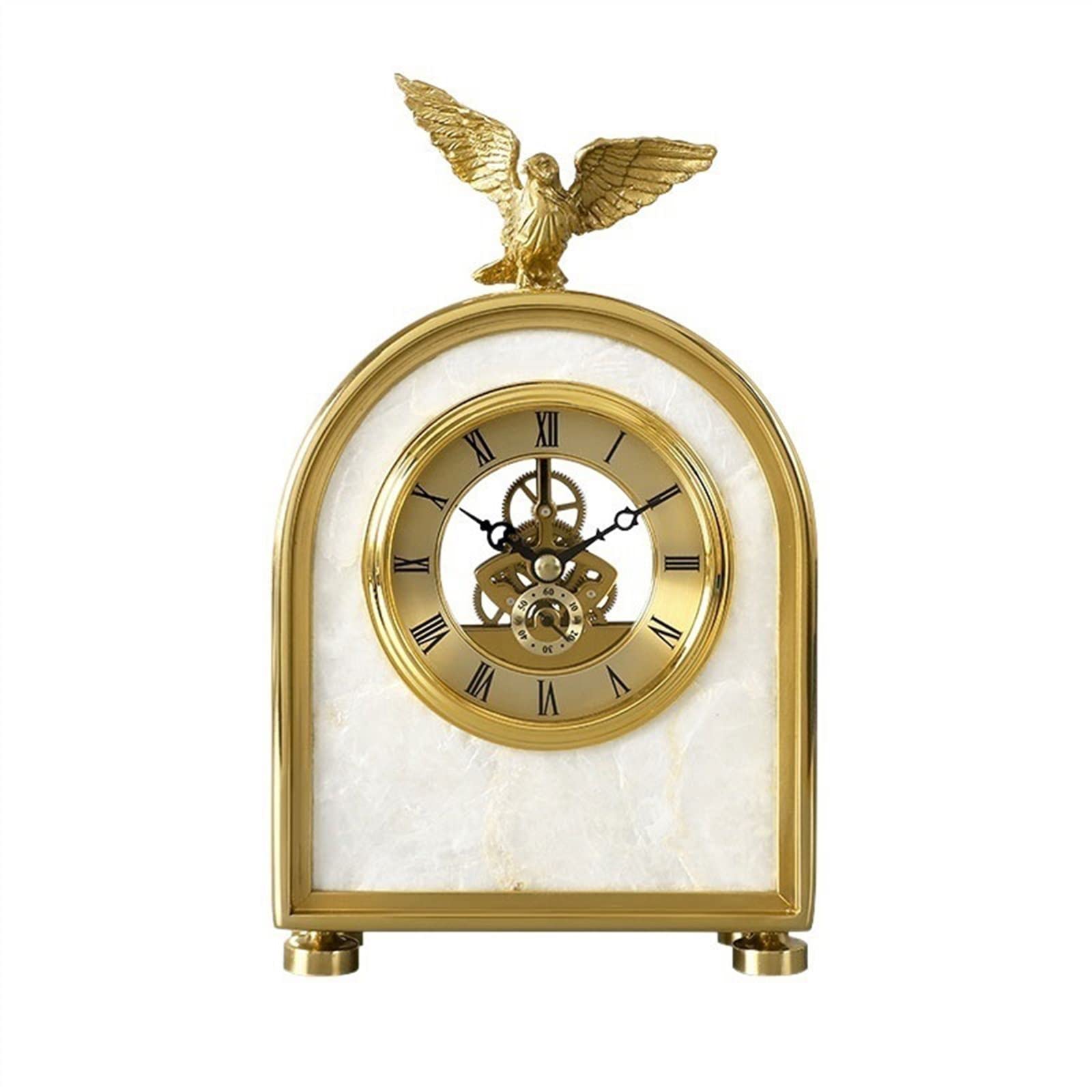 S5b8W3g7 Mantel Clocks Luxury and Fashionable Clock Bedroom Bedside Copper Shell Decoration Home and Desktop Decorate