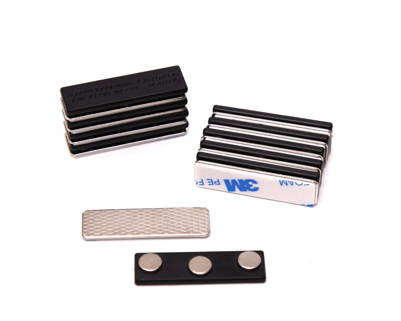 ART IFACT 50 Pieces Magnetic Name Tag/ID Badge Holder with 3M Adhesive - 3M