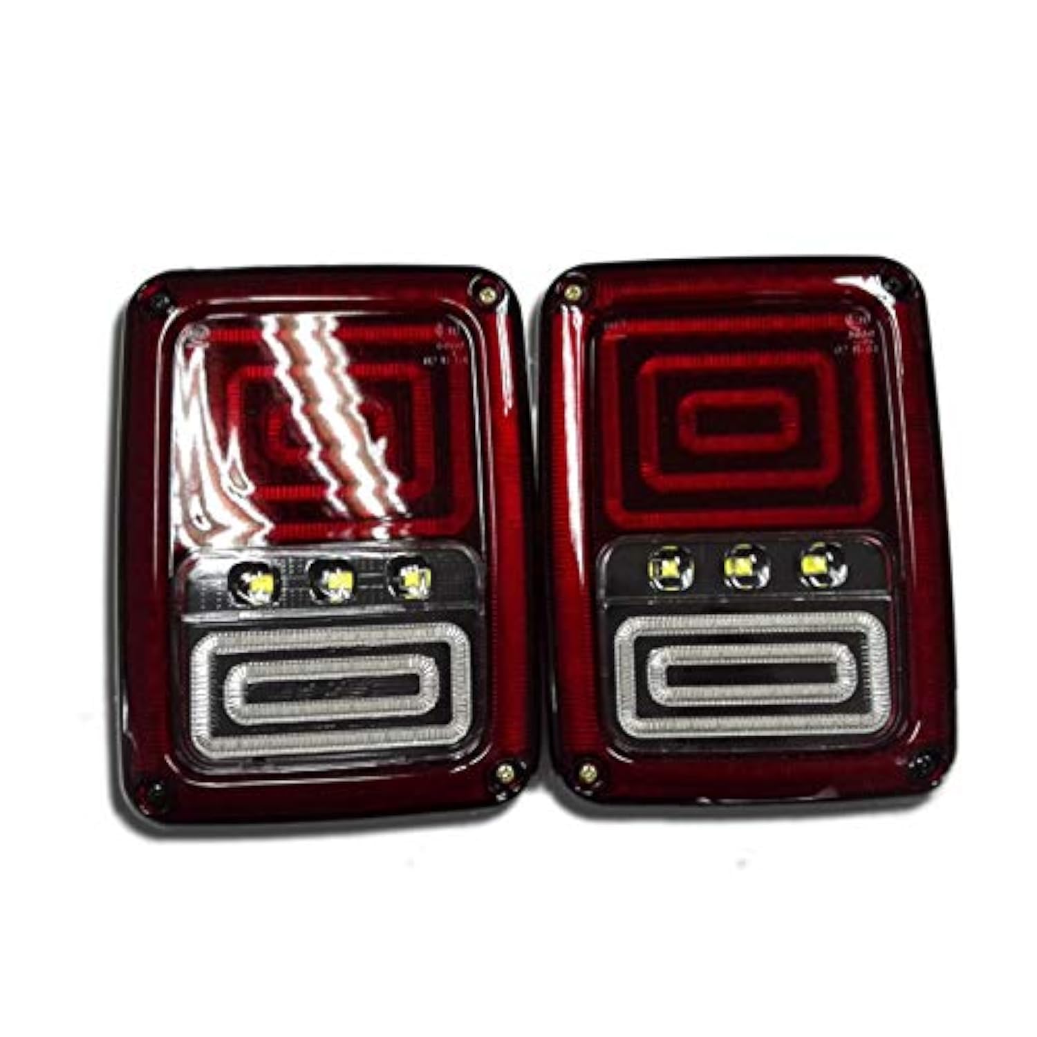 SXMA Coppia fanali posteriori Euro Paio stile Snake con freno Retromarcia retroilluminazione luce posteriore HL111