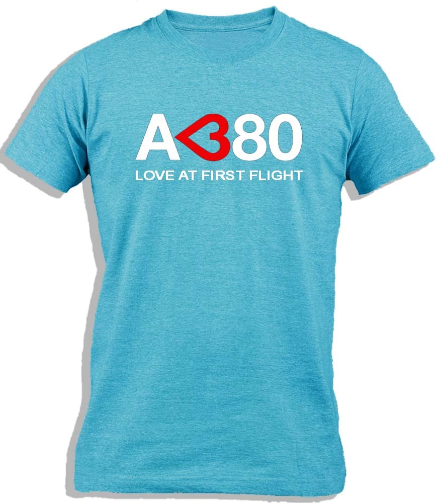 Ay Cabron™ AIRBUS A380 Love At First Flight | Aviation Geek | Super Jumbo Aircraft Cotton T-Shirt For Men