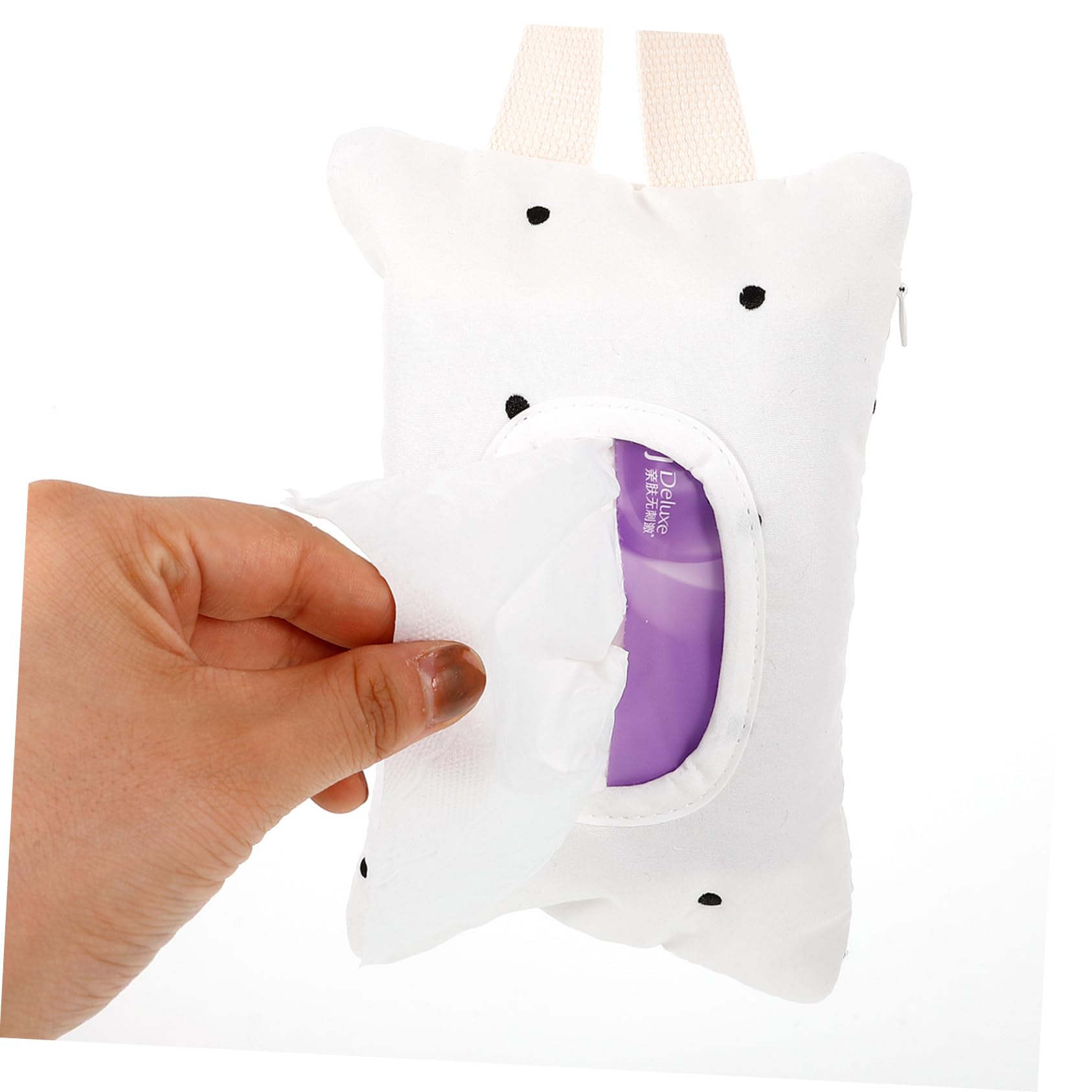 Abaodam 5Pcs Pack Portable Pochette De Tissu Essuyer Le Conteneur Lingettes Conteneur Portable Étui De Tissu Lingettes Tissu
