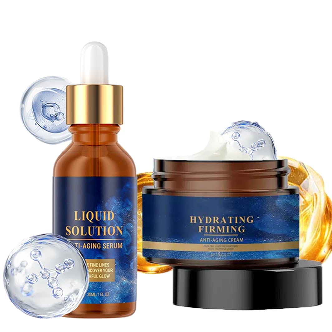 2pcs Olavita Liquid Solution anti Aging S-erum,Olavita Serum,Liquid Solution Serum & Wrinkle Cream,for Youthful Skin