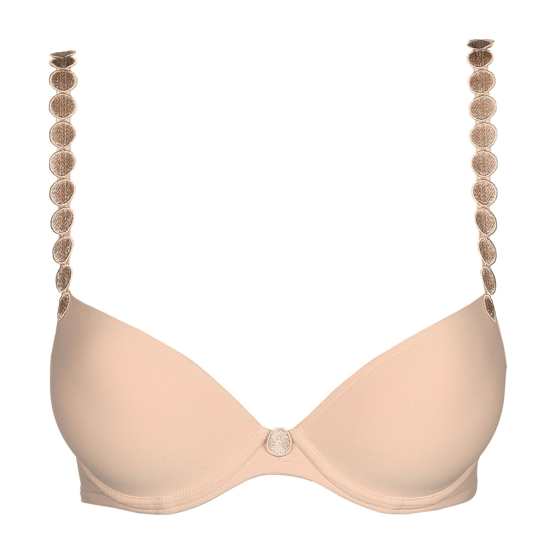Tom Caffe Latte Padded Plunge Bra
